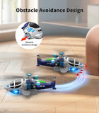 GeyiieTOYS Helicopter Toys Airplane with Lights and Sounds 360°Freedom Auto-Steering Plane Blue