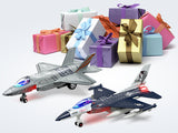 GeyiieTOYS Airplane Toys for Kids, Army Fighter Jet Diecast Plane Toys Helicopter