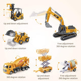 Geyiie Construction Vehicles Truck Toys Engineering Truck Tractor Trailer Excavator