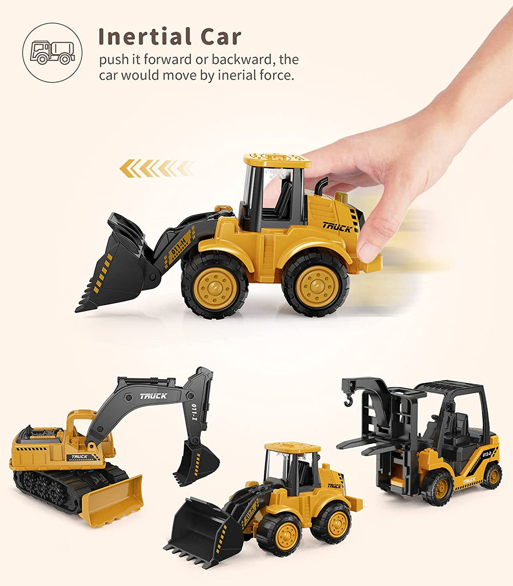 Mini Construction Vehicles set for kids, Engineering Toys Playset