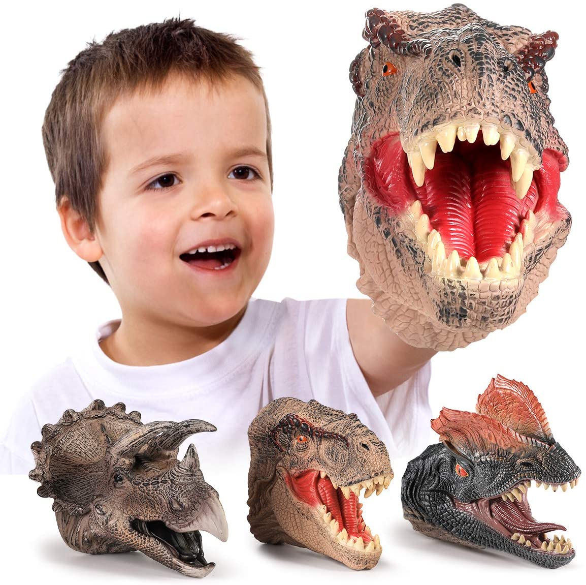 Kids Dinosaur Head Puppets Tyrannosaurus Rubber Animal Glove Puppets Role  Soft Play Toys Funny Hand Puppet - China Hand Puppet and Animal Puppets  price