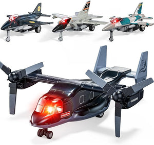Wings of Wonder: The Fighter Jet and Helicopter Set – A Gift for Little Aviators!