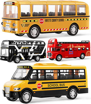 Cruise into Fun with Metal School Bus Toy Set