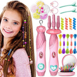 Geyiie 24Pcs Kids Salon Play Set with Hair Braider Rope Braiding Machine