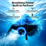 Geyiie Brushless RC Boat for Adults & Teens, 35KM/H High Speed Remote Control Boat with Self-Righting, Auto Demo, 20 Min Runtime(2 Batteries) & Water Cooling for Lakes and Outdoor Racing