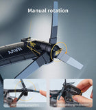Geyiie Die Cast Airplanes Army Plane Toys Set Fighter Jet Military Transport Helicopter Model