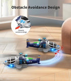 Geyiie Helicopter Toys Play Airplane with Lights and Sounds 360°Freedom Auto-Steering Plane Blue