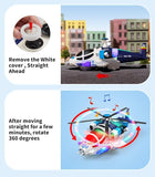 Geyiie Helicopter Toys Play Airplane with Lights and Sounds 360°Freedom Auto-Steering Plane Blue