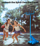 Basketball Hoop Outdoor 4.8-7.2ft Adjustable, Portable Basketball Hoops Goal for Kids Youth Teenagers in Backyard/Driveway/Indoor, 30Inch Shatterproof Backboard Triangular Base Birthday Gifts Grandson