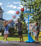 Basketball Hoop Outdoor 4.8-7.2ft Adjustable, Portable Basketball Hoops Goal for Kids Youth Teenagers in Backyard/Driveway/Indoor, 30Inch Shatterproof Backboard Triangular Base Birthday Gifts Grandson