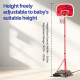 Geyiie Basketball Hoop for Kids, Adjustable Height 2.4-6.5 ft, Portable Indoor Outdoor Toy, Easy to Assemble, for Boys & Girls, Ideal Gifts