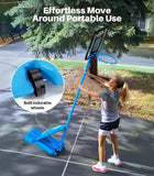 Basketball Hoop Outdoor 4.8-7.2ft Adjustable, Portable Basketball Hoops Goal for Kids Youth Teenagers in Backyard/Driveway/Indoor, 30Inch Shatterproof Backboard Triangular Base Birthday Gifts Grandson