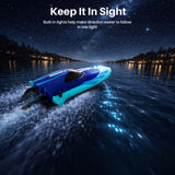 Geyiie Brushless RC Boat for Adults & Teens, 35KM/H High Speed Remote Control Boat with Self-Righting, Auto Demo, 20 Min Runtime(2 Batteries) & Water Cooling for Lakes and Outdoor Racing