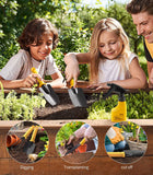 Geyiie Gardening Set for Kids Gardening Tool Kit Outdoor Garden Toys Easter Gift Sets (6PCS)