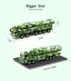 4 Pack Army Truck Toys Cars for Kids, Die Cast Battle Car Military Truck Missile Launcher Vehicle, Army Transport Fighter