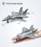 Geyiie Airplane Toys for Kids, Army Fighter Jet Diecast Plane Toys Helicopter , Pull Back Airplanes with Light, Air Transport, Bomber