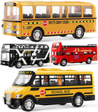 Geyiie Die Cast Set Pull Back Cars Toys Play Vehicle for Kids Set of 4