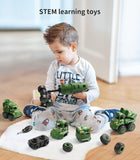 Geyiie Military and Army Truck Vehicle Toy Set for Boys