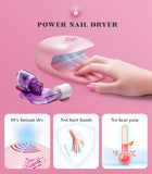 Geyiie Nail Makeup Toys with Dryer and 7 Bright Colors for girls