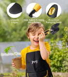Geyiie Kids Gardening Toy Set with Fork Shovel and Trowel for Toddlers