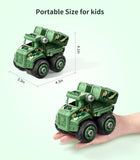 Geyiie Military and Army Truck Vehicle Toy Set for Boys