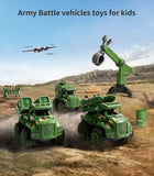 Geyiie Military and Army Truck Vehicle Toy Set for Boys